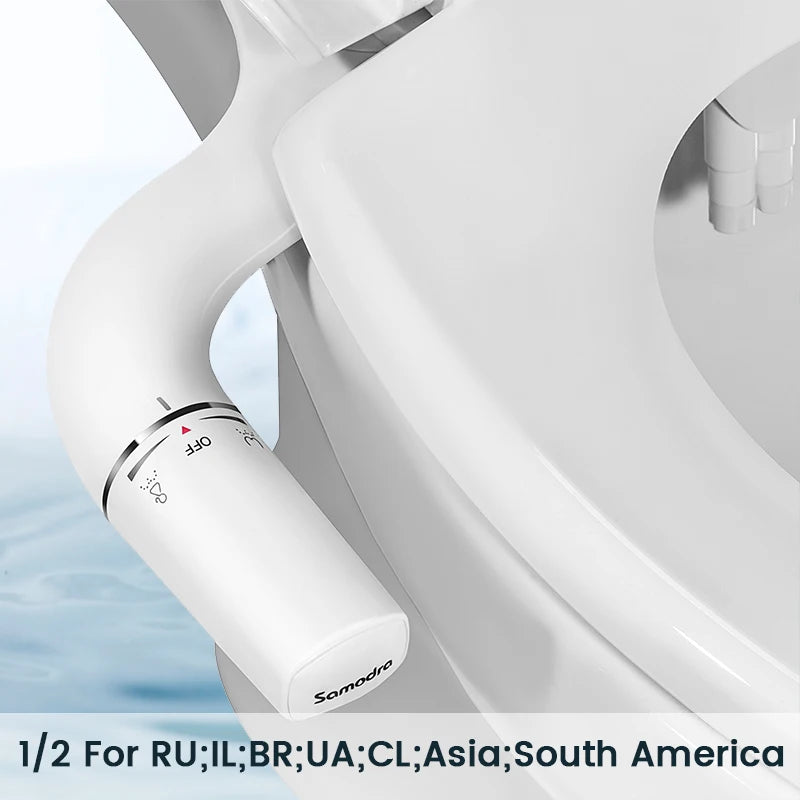 SAMODRA Ultra-Slim Bidet Attachment – Dual Nozzle & Adjustable Water Pressure 🚿