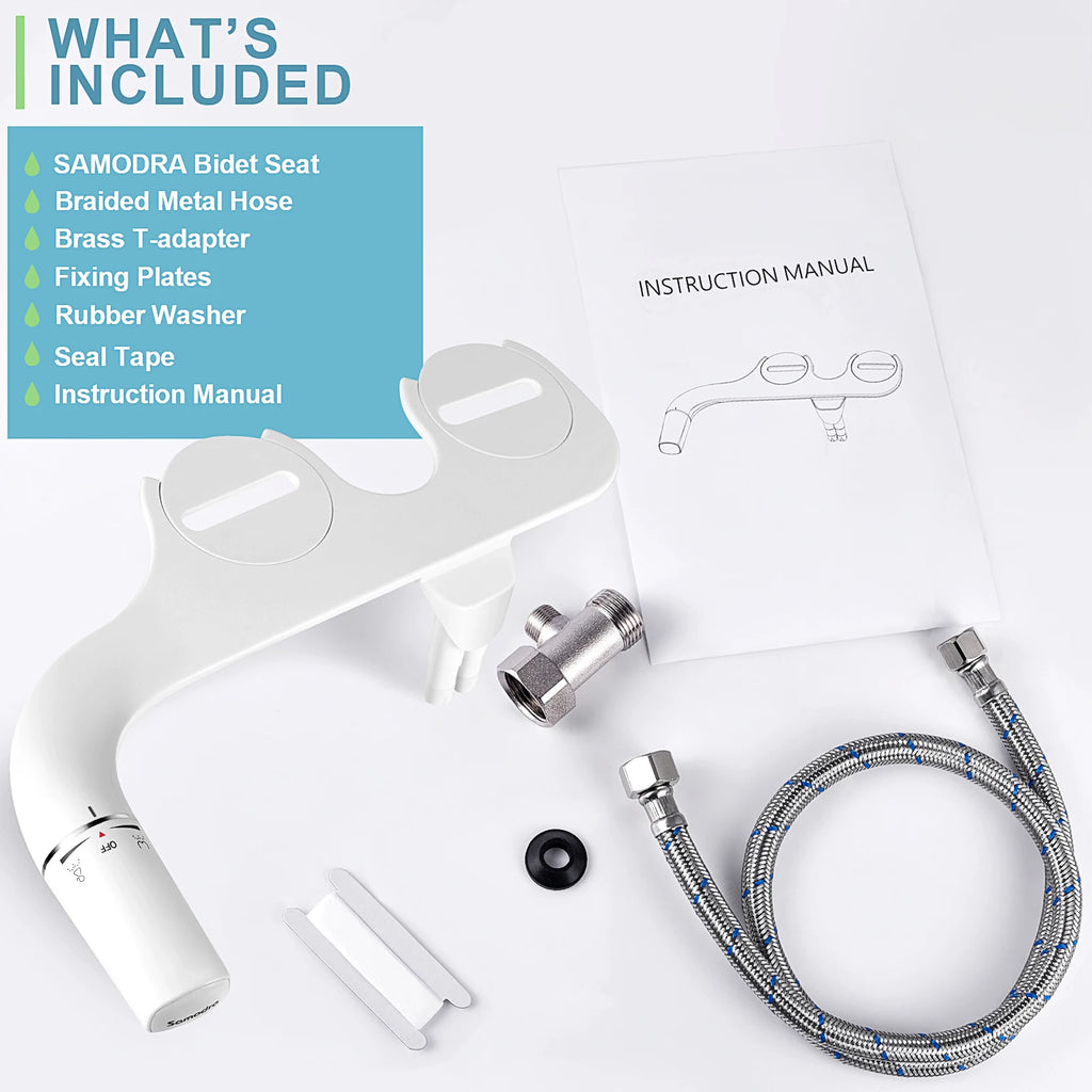 SAMODRA Ultra-Slim Bidet Attachment – Dual Nozzle & Adjustable Water Pressure 🚿