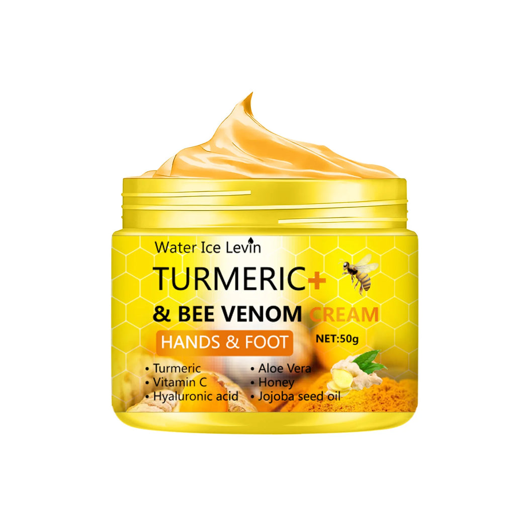 Turmeric & Bee Venom Moisturizing Hand & Foot Cream – 50g 🐝✨