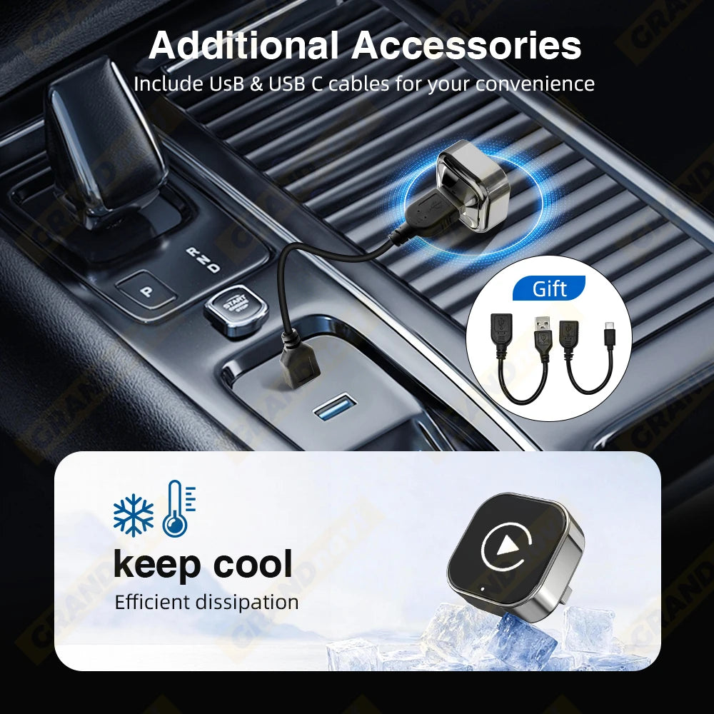 2-in-1 Wireless CarPlay & Android Auto Adapter