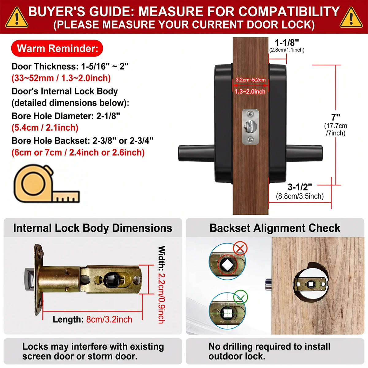 Smart Fingerprint Door Lock – Keyless Entry with App Control & Touchscreen