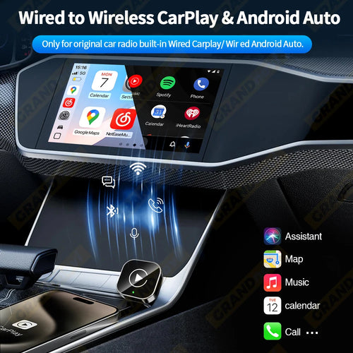 2-in-1 Wireless CarPlay & Android Auto Adapter