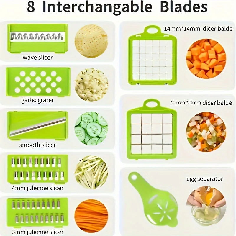 16-in-1 Vegetable Chopper & Slicer – Quick & Easy Kitchen Prep 🔥