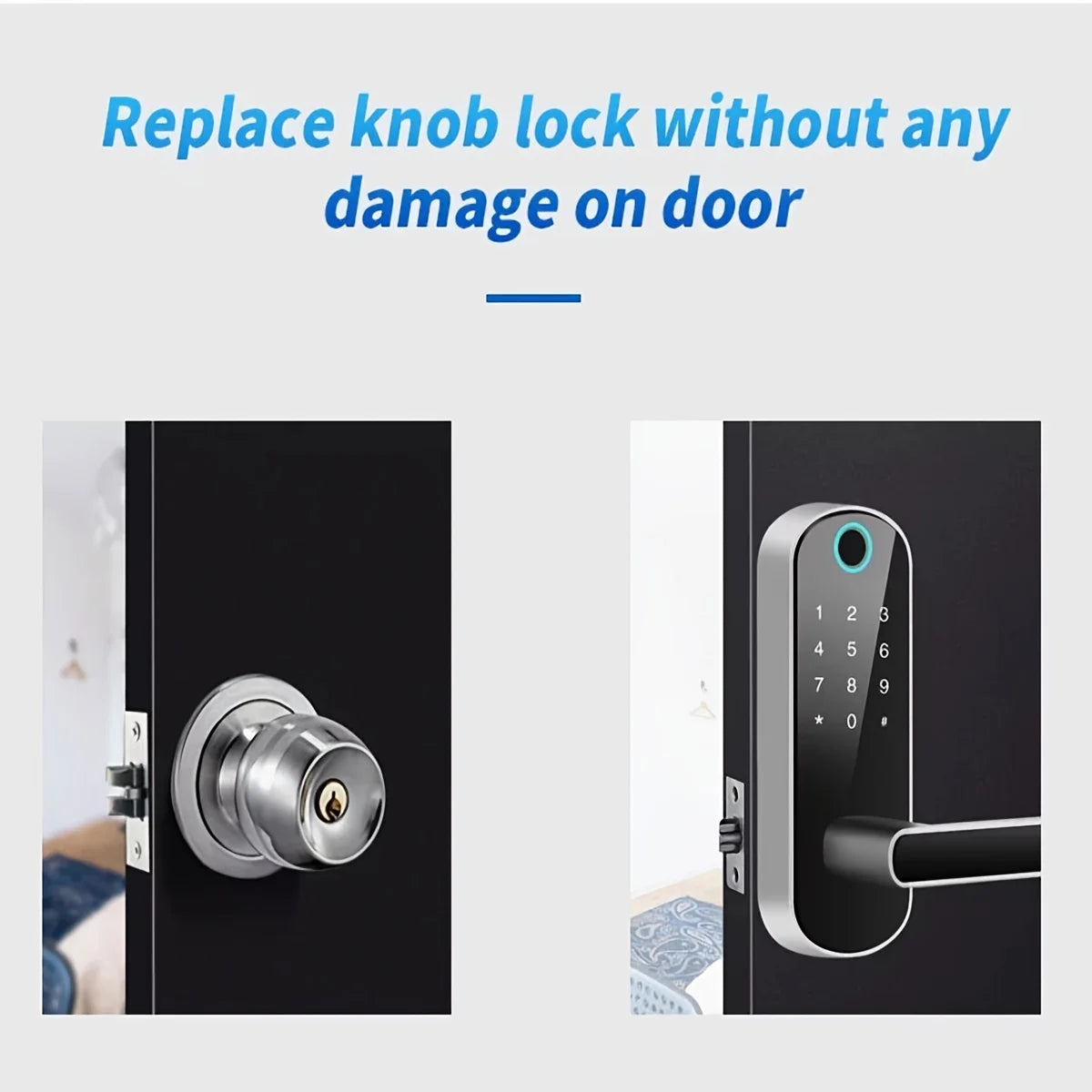 Smart Fingerprint Door Lock – Keyless Entry with App Control & Touchscreen