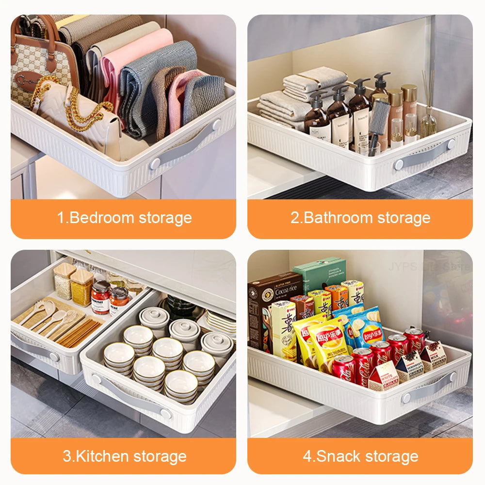 Pull-Out Cabinet Organizer – Sliding Kitchen Storage Drawer
